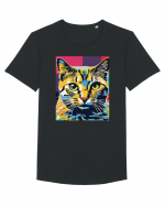 Pop Art  Cat Tricou mânecă scurtă guler larg Bărbat Skater