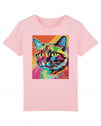 Pop Art  Cat Cotton Pink