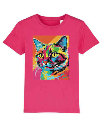 Pop Art  Cat Raspberry