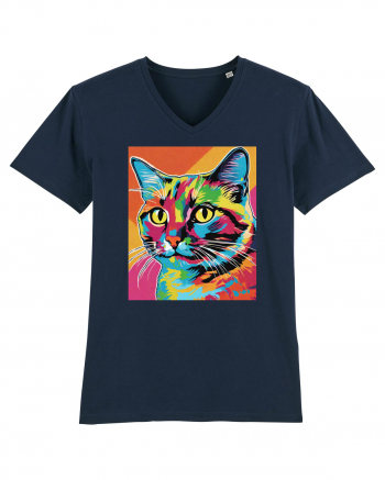 Pop Art  Cat French Navy