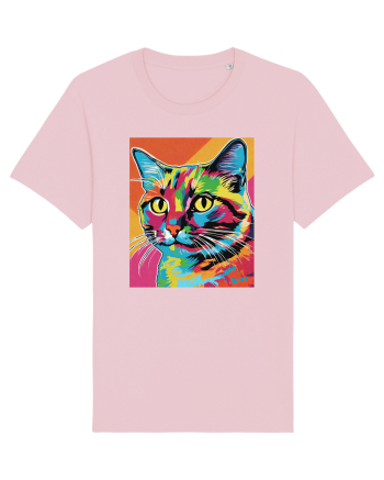 Pop Art  Cat Cotton Pink