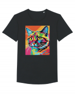 Pop Art  Cat Tricou mânecă scurtă guler larg Bărbat Skater