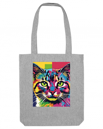 Pop Art  Cat Heather Grey