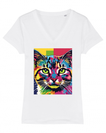 Pop Art  Cat White