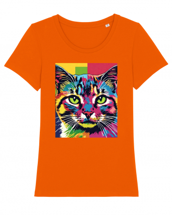 Pop Art  Cat Bright Orange