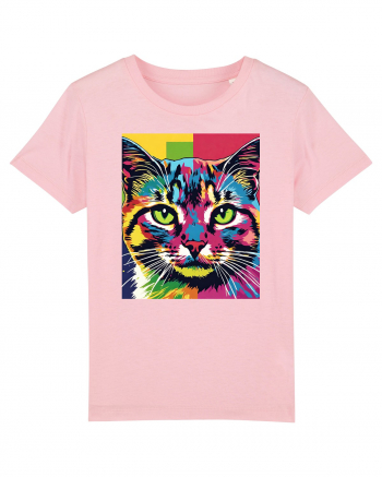 Pop Art  Cat Cotton Pink