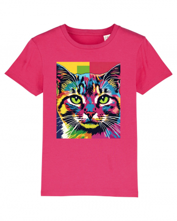 Pop Art  Cat Raspberry