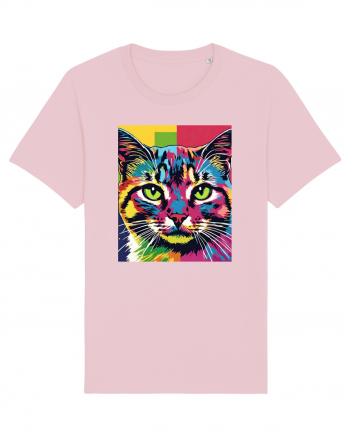 Pop Art  Cat Cotton Pink