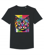 Pop Art  Cat Tricou mânecă scurtă guler larg Bărbat Skater