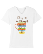 O cafea ca mine Tricou mânecă scurtă guler V Bărbat Presenter