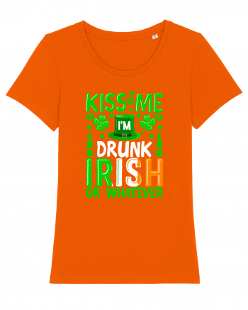 Kiss me I'm drunk irish or whatever Bright Orange