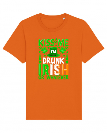 Kiss me I'm drunk irish or whatever Bright Orange