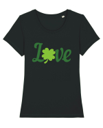 Love St. Patrick! Tricou mânecă scurtă guler larg fitted Damă Expresser
