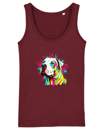 Dogo Argentino Pop Art Burgundy