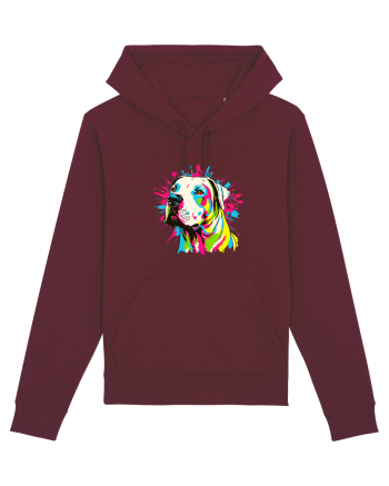 Dogo Argentino Pop Art Burgundy