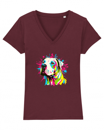 Dogo Argentino Pop Art Burgundy