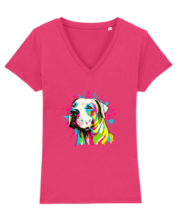 Dogo Argentino Pop Art Raspberry