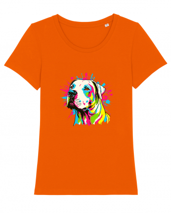 Dogo Argentino Pop Art Bright Orange