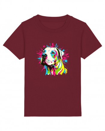 Dogo Argentino Pop Art Burgundy