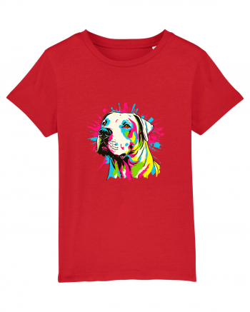 Dogo Argentino Pop Art Red