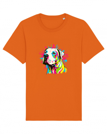 Dogo Argentino Pop Art Bright Orange