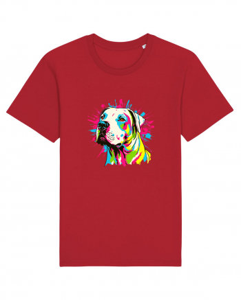 Dogo Argentino Pop Art Red