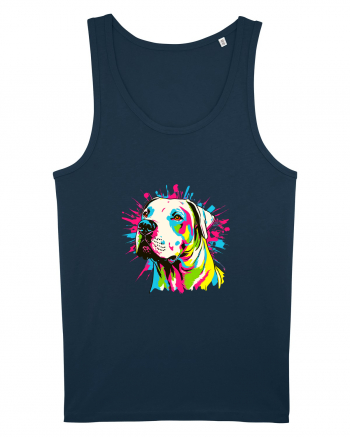 Dogo Argentino Pop Art Navy