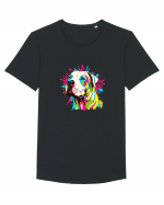 Dogo Argentino Pop Art Tricou mânecă scurtă guler larg Bărbat Skater