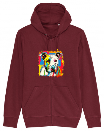 Dogo Argentino Pop Art Burgundy