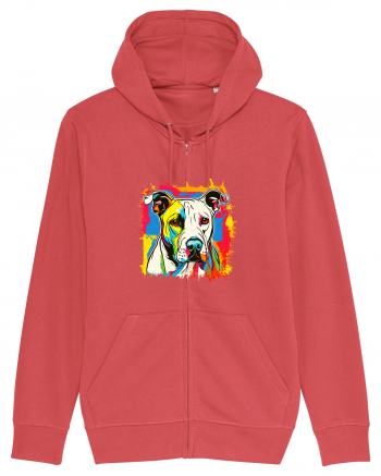 Dogo Argentino Pop Art Carmine Red