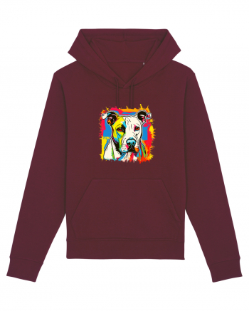 Dogo Argentino Pop Art Burgundy