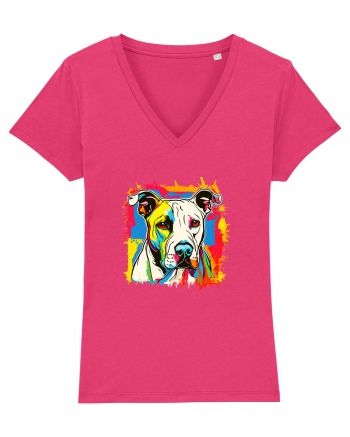 Dogo Argentino Pop Art Raspberry