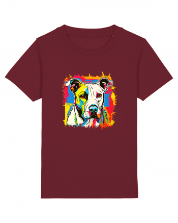 Dogo Argentino Pop Art Burgundy