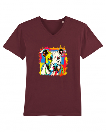 Dogo Argentino Pop Art Burgundy