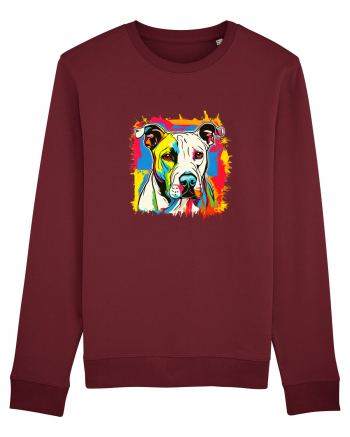 Dogo Argentino Pop Art Burgundy