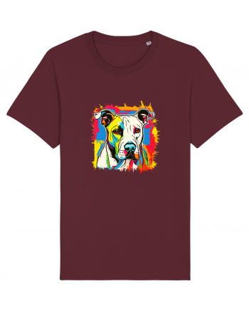 Dogo Argentino Pop Art Burgundy