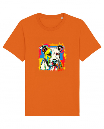 Dogo Argentino Pop Art Bright Orange