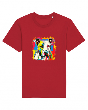 Dogo Argentino Pop Art Red