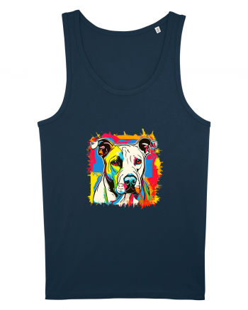 Dogo Argentino Pop Art Navy