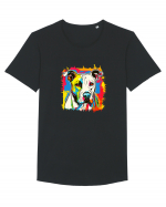 Dogo Argentino Pop Art Tricou mânecă scurtă guler larg Bărbat Skater