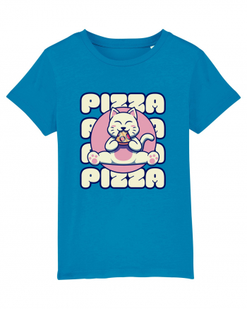 Cute kawaii cat eating pizza Azur