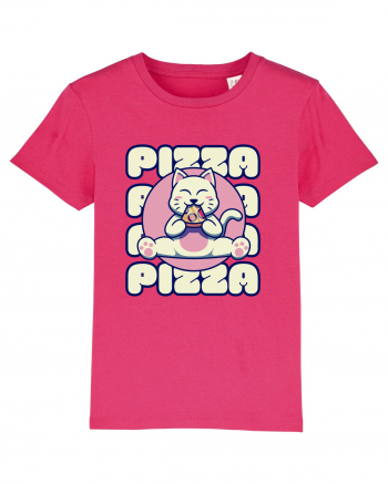 Cute kawaii cat eating pizza Raspberry