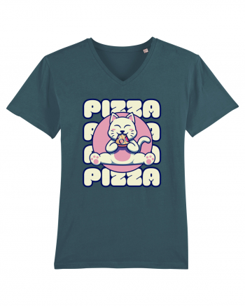 Cute kawaii cat eating pizza Stargazer