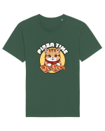 Cute kawaii cat eating pizza Tricou mânecă scurtă Unisex Rocker