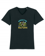 Addicted To Nature Tricou mânecă scurtă guler V Bărbat Presenter