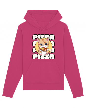 Cute kawaii cat eating pizza Raspberry