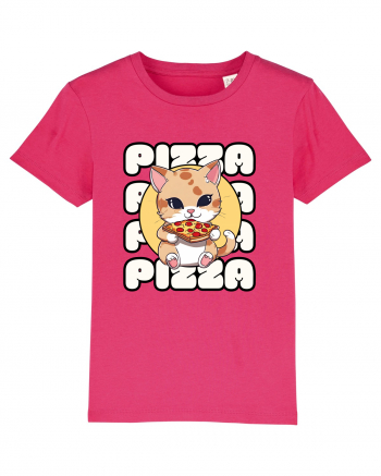 Cute kawaii cat eating pizza Raspberry