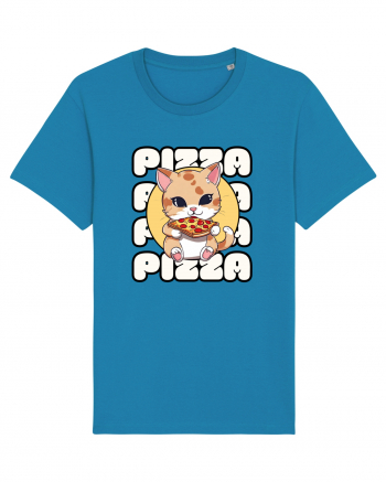 Cute kawaii cat eating pizza Azur