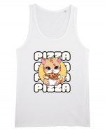 Cute kawaii cat eating pizza Maiou Bărbat Runs