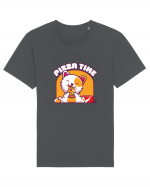 Cute kawaii cat eating pizza Tricou mânecă scurtă Unisex Rocker